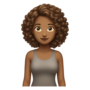 A brown girl standing next to a mixed girl with curly brown hair  sticker