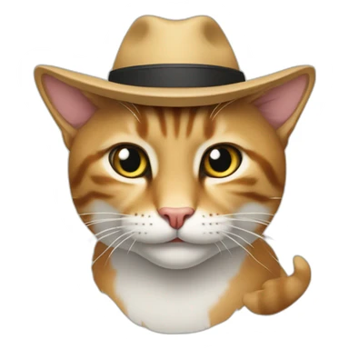 um gato de chapéu sticker