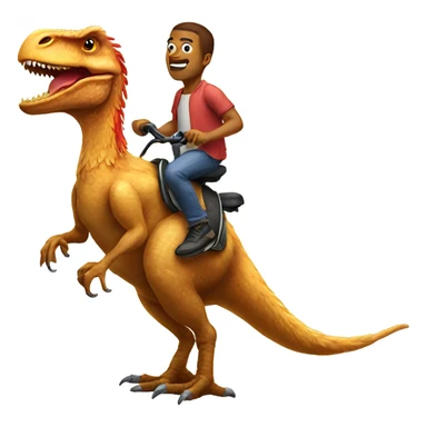 Chicken riding T. rex  sticker