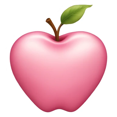 Light pink apple heart sticker