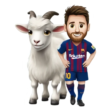 messi being a goat sticker