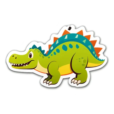 Dino croc sticker