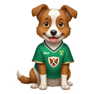 Un perro con la camiseta del Betis sticker