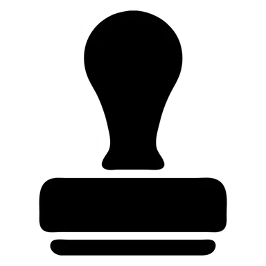 red stamp, square, minimal, solid red, soft corners, no text sticker