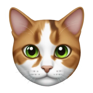 calico cat green eyes sticker