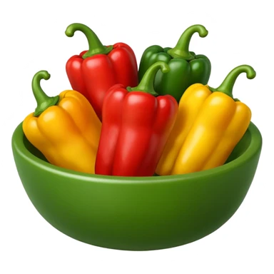 peppers in bowl sticker