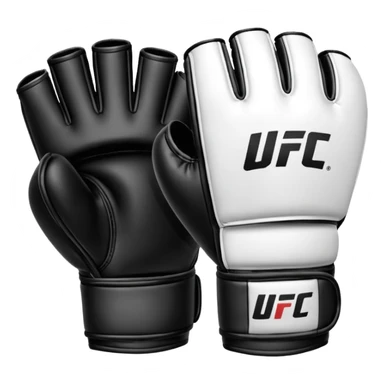 Black and white UFC mma Glove sticker