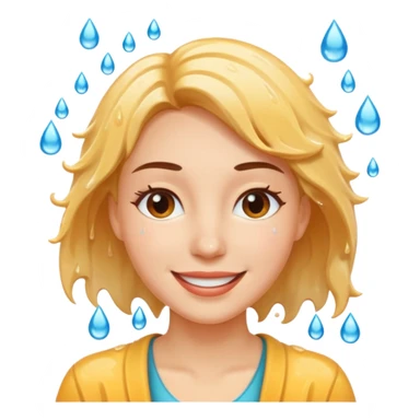 Woman splashed sticker