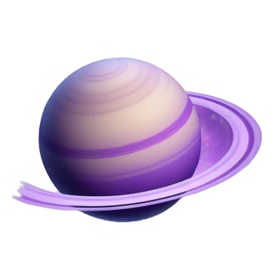 Saturn planet with glob in light purple and the circle around in light greeen sticker