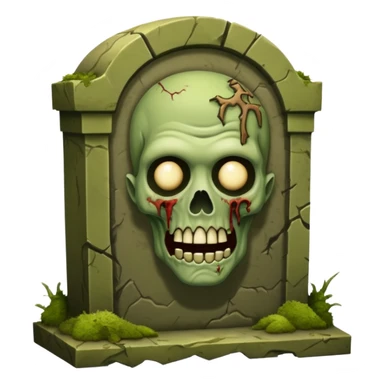 Like a zombie coming out of a tomb stone sticker