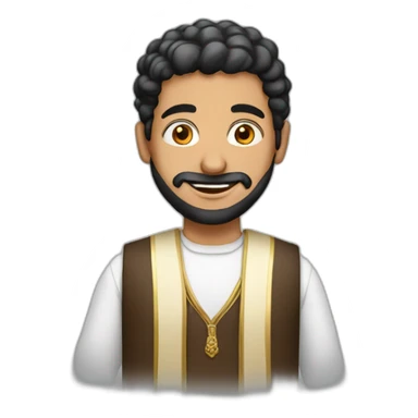 Guy with dishdasha Arabic suit sticker