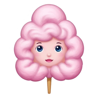 Giant cotton candy bigger than a person's head sticker