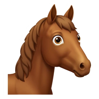 Confused horse with question marks  sticker