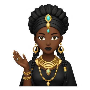 shaman woman black clothes black accesories  sticker