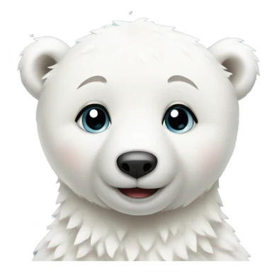 cute baby christmas polar bear sticker