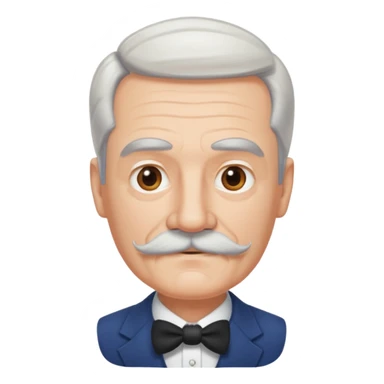 make a white kida old guy with a square mustache and hair slicked to the right sticker