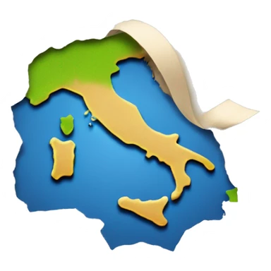 Create an emoji of a world tour, pointing the destination mark to ITALY  sticker