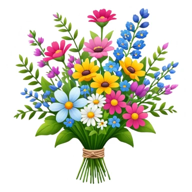 scandinavian wildflower boquet sticker