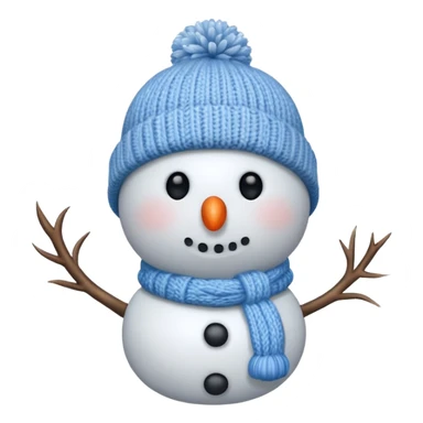 snowmen wearing cap  sticker
