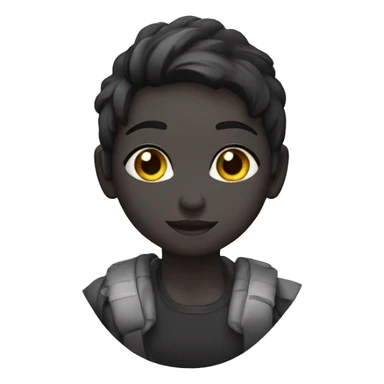 Gata preta usando coleira escrito "Miya" sticker