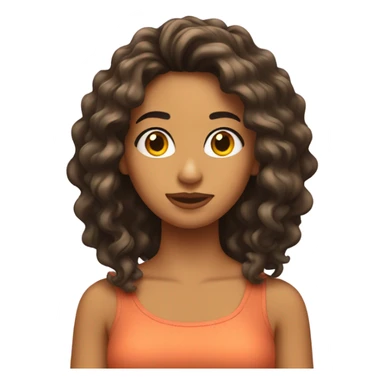 Chica con el pelo rizado  sticker