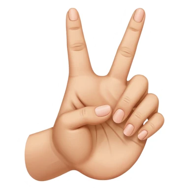 Mano con los cuatro dedos levantados y el índice doblado sticker