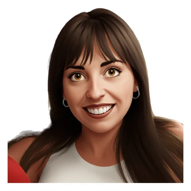 happy girls with long hair sticker