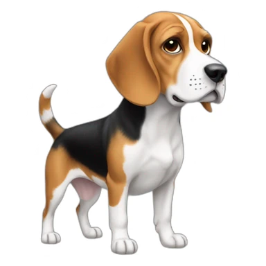 Dog Beagle full-height sticker