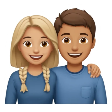 Sister brother laugh sticker