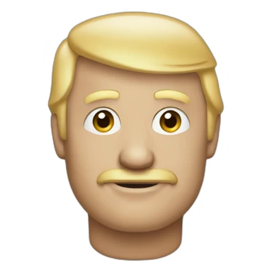 Bald Donald Trump with beard sticker