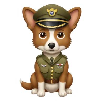 One brown Aussie dog military gear  sticker