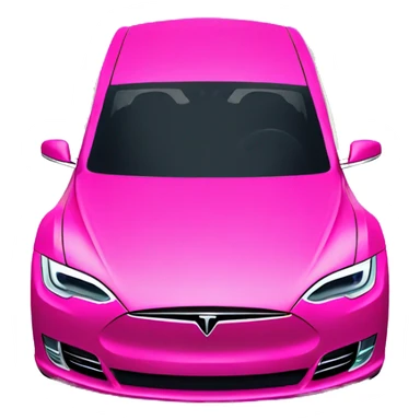 Hot pink Tesla sticker