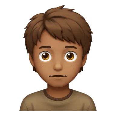 Felix Freckles straykids emoji shaggy hair the color browm sticker