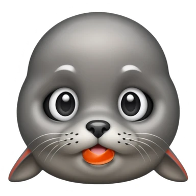 cute dump seal, tilt head sticker