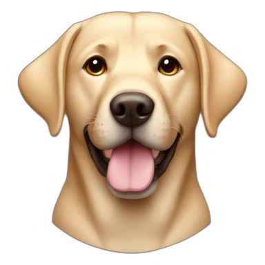 friendly labrador dog face sticker