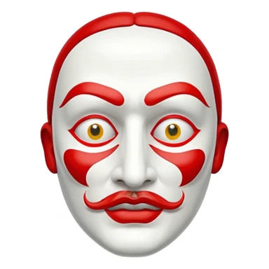 Money Heist, Dali mask, realistic sticker