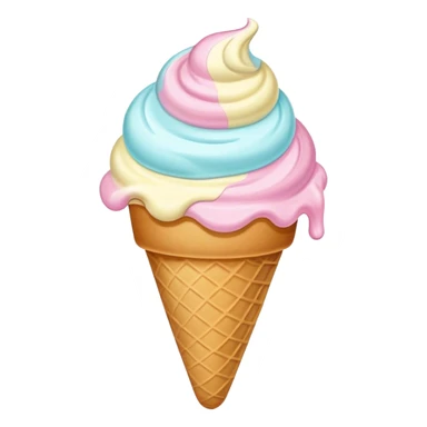 Melted pastel ice cream sticker