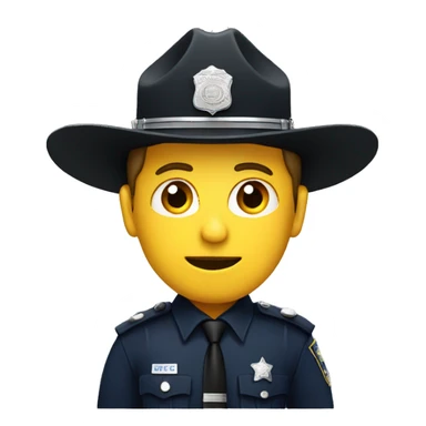 a police officer with a sombrero sticker