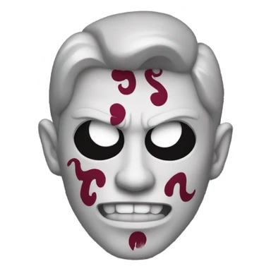 Evil Demon with a Burgundy paisley Bandana sticker