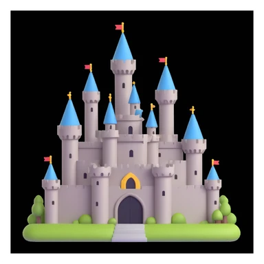 king and queen, castle background sticker