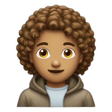 A mulatto boy with straight hair editing video sticker