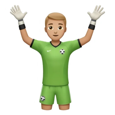 soccer goalkeeper full body arms out wide sticker