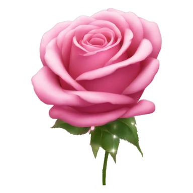 pink rose + sparkles sticker