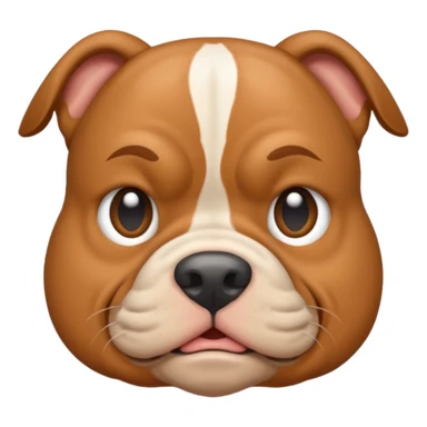 light brown pocket bully facing forwards, head and shoulders sticker