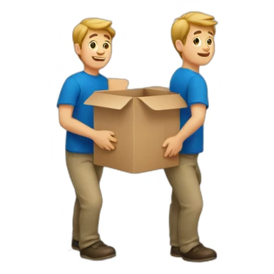 Finnish guy carries a box sticker