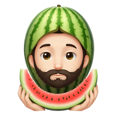A wee Shy hairy melon  sticker