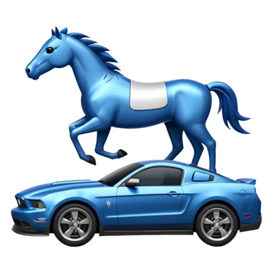 Mustang 2010 blue sticker