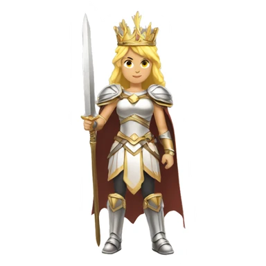 Blond Valkyrie full body with crown sticker