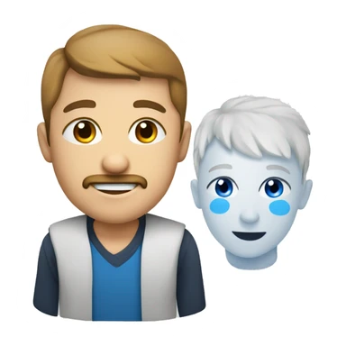 Broer met blauwe ogen sticker