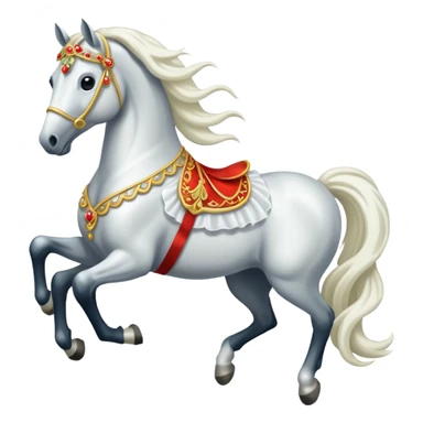 horse with a bridal train sticker